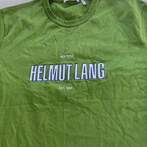 Helmut Lang Men’s Shirt Sz XXL Distressed Green Streetwear New York Designer